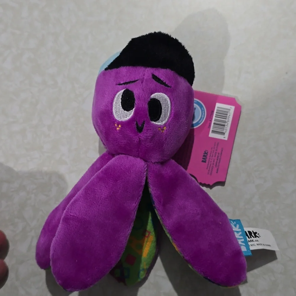 Bark Arcade Ollie Plush Dog Toy - Purple NWT Size‎ Small 0-20 Pounds
